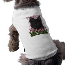Jour de mères - tulipes roses - cairn Terrier - Ro Tee-shirts Pour Chien