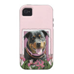 Jour de mères - tulipes roses - rottweiler - Samba Coque Case-Mate iPhone 4