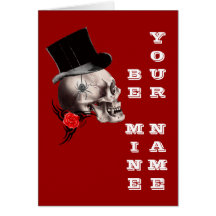 Jour de valentines gothique de steampunk carte de vœux