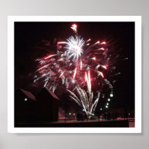 Jour heureux de feux d'artifice ! affiche