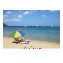 jour parfait et idéal dans le paradis, St Lucia Carte Postale