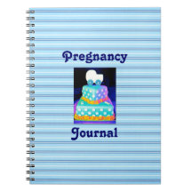 Journal avec des erreurs de grossesse de gâteau de carnet à spirale