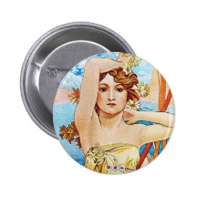 Journée, Alphonse Mucha Pin's