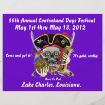 Jours Lake Charles, Louisiane de pirate. 30 couleu Prospectus En Couleur