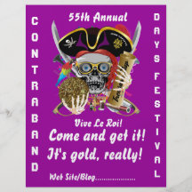 Jours Lake Charles, Louisiane de pirate. 50 couleu Prospectus Avec Motif