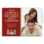 … Joyeuse petite carte de vacances de Noël (rouge) cartes