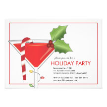 Joyeuse petite fête de vacances de cocktail de Noë Faire-parts