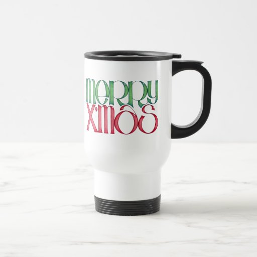 Joyeuse tasse de voyage de vert de X'mas