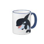 Joyeuse tasse mignonne d'épaulard de bande dessiné tasses