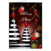 Joyeuses boules de rouge de Noël de carte