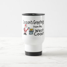 Joyeuses Fêtes de côte ouest de BBQ Tasse