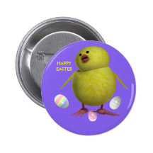 JOYEUSES PÂQUES BADGE AVEC ÉPINGLE