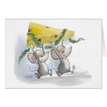 Joyeuses souris MIC et carte de vacances de Mac
