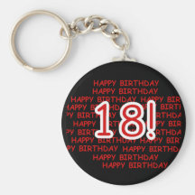 Joyeux anniversaire 18 porte-clef
