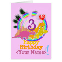 Joyeux anniversaire 3 ans, votre carte nommée de d