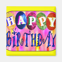 Joyeux anniversaire aimant pour réfrigérateur