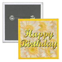 Joyeux anniversaire badge avec épingle