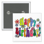 Joyeux anniversaire badges avec agrafe