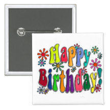 Joyeux anniversaire badges avec agrafe