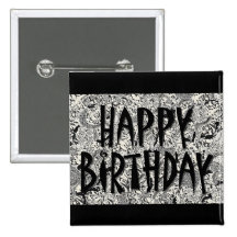 Joyeux anniversaire badges avec agrafe