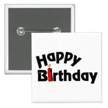 Joyeux anniversaire (bougie) badges avec agrafe