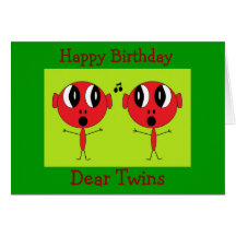 , Joyeux anniversaire, cher Twins Cartes De Vœux