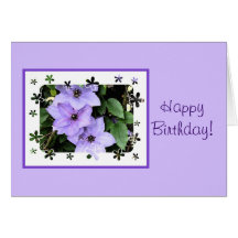 Joyeux anniversaire ! - Clématite Carte De Vœux