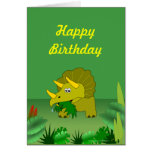 Joyeux anniversaire de dinosaure personnalisable d carte de vœux