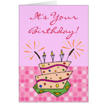 Joyeux anniversaire de gâteau de bougies lunatique carte de vœux