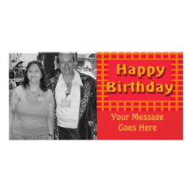 joyeux anniversaire de jaune orange photocartes