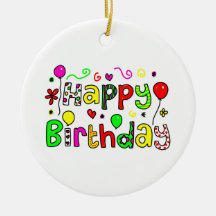 Joyeux anniversaire décorations de noël