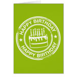 Joyeux anniversaire - effet blanc de tampon en cao cartes