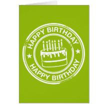 Joyeux anniversaire - effet blanc de tampon en cao cartes