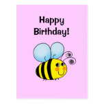 Joyeux anniversaire ! (gaffez l'abeille) cartes postales