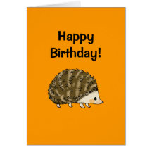 Joyeux anniversaire ! (hérisson) carte de vœux