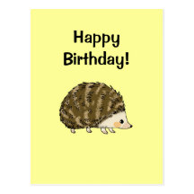 Joyeux anniversaire ! (hérisson) carte postale