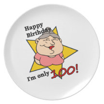 Joyeux anniversaire - j'ai seulement 100 ans ! assiettes