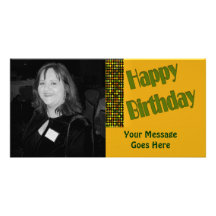 joyeux anniversaire jaune cartes de vœux avec photo