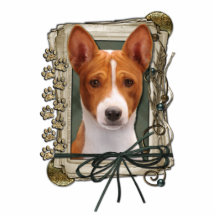 Joyeux anniversaire - pattes en pierre - Basenji Photo En Découpe