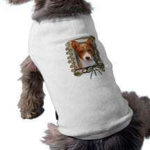 Joyeux anniversaire - pattes en pierre - Basenji Manteaux Pour Animaux Domestiques