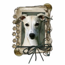 Joyeux anniversaire - pattes en pierre - whippet photo en découpe