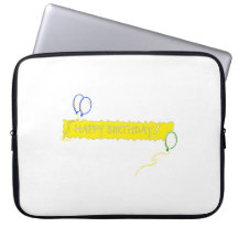 Joyeux anniversaire housse pour  ordinateur portable