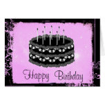 Joyeux anniversaire rose romantique carte de vœux