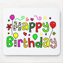 Joyeux anniversaire tapis de souris