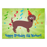 Joyeux anniversaire vieux Weiner Carte