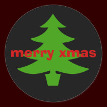 joyeux autocollant de Noël avec l'arbre autocollants