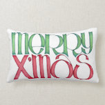 Joyeux carreau vert de X'mas Oreillers