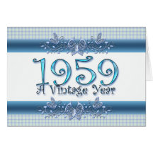 Joyeux cinquantième anniversaire 1959 une année vi carte de vœux