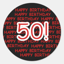 Joyeux cinquantième anniversaire autocollants