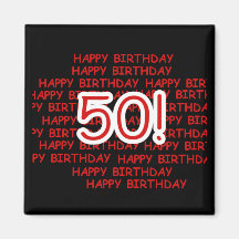 Joyeux cinquantième anniversaire magnets pour réfrigérateur